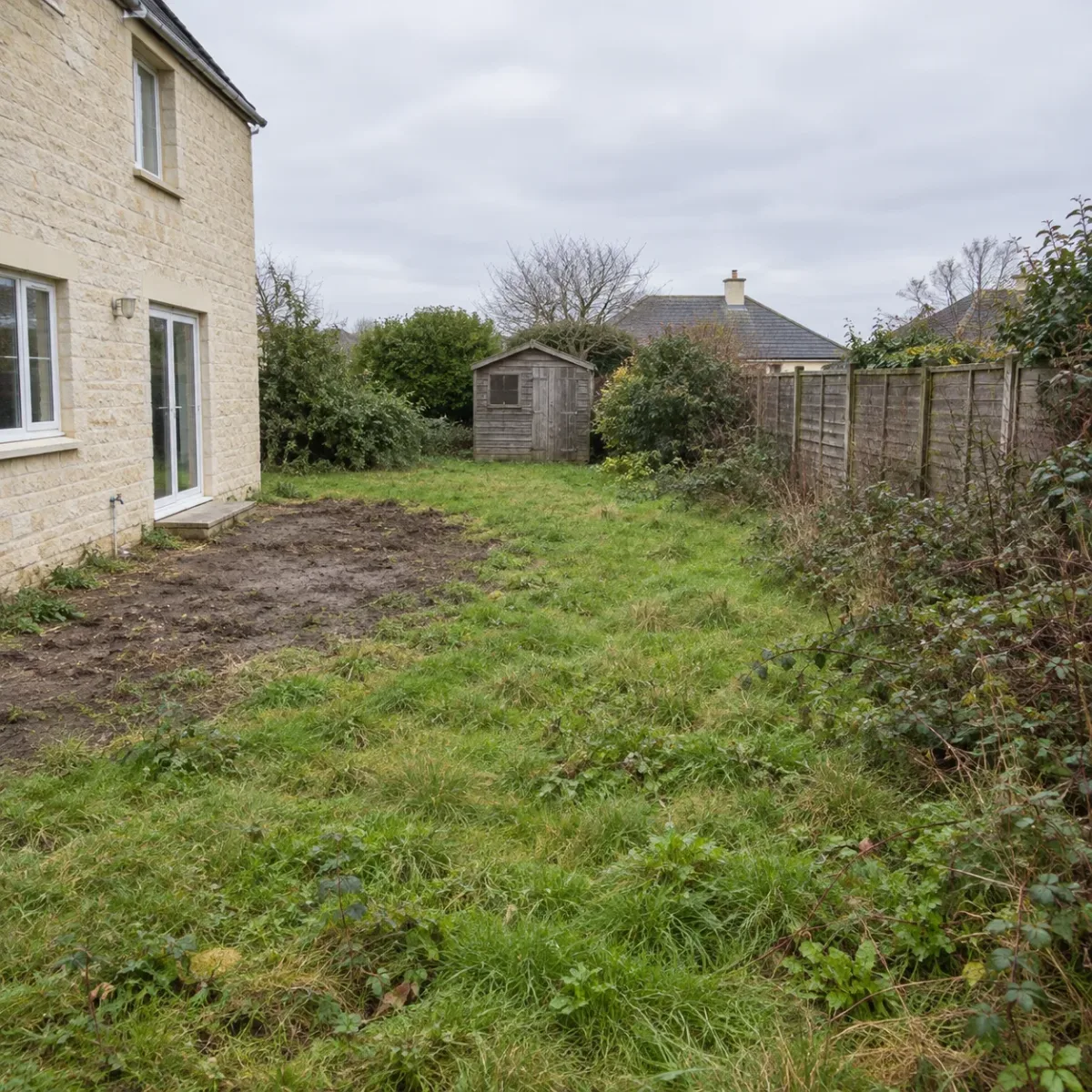 Le jardin en friche, avant les travaux